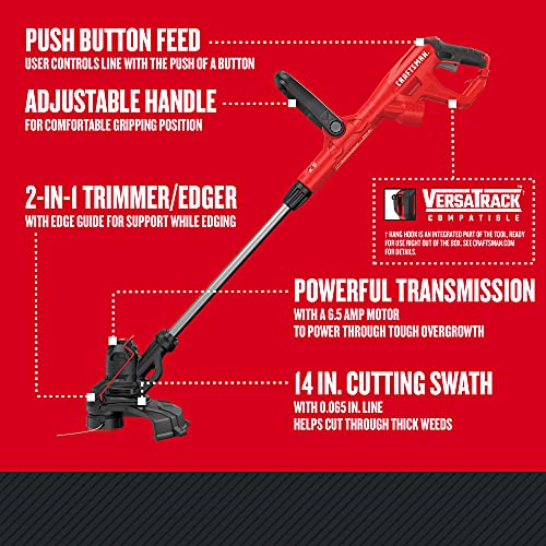 CRAFTSMAN WEEDWACKER® String Trimmer, 6.5 Amp, 14-Inch (CMEST913) - Image 2