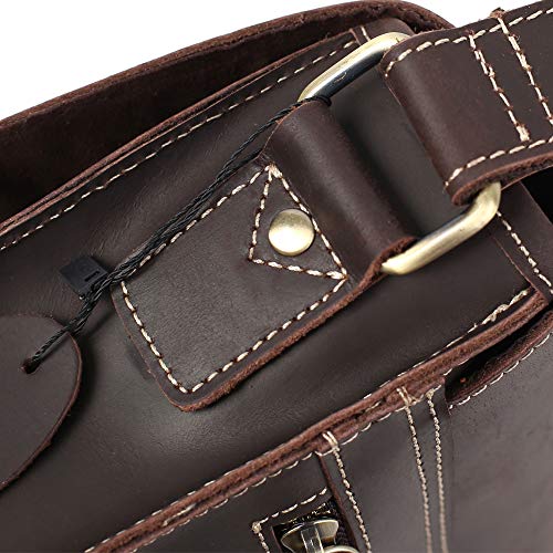 EURYNOME Leather Messenger Bag for Men, Men Purse Bag Full Grain Leather3