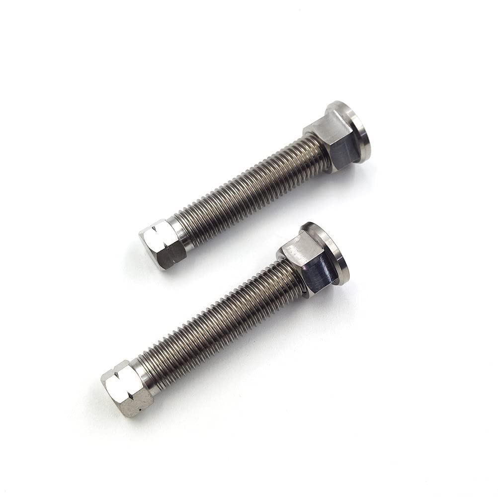 PROOTOM Motorcycle Titanium Alloy Chain Adjuster Bolt 1 Pair M10*1.25 Motocross for EXCF SXF XCF XCFW EXC TE FE FS FX FC 250 350 450 Motorcycle Dirt Bike (M10 Natual)