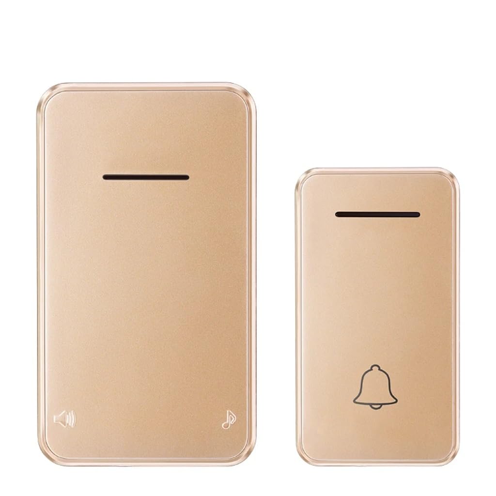 Sonnette sans fil auto-alimentée et étanche avec carillon LED pour prise maison
