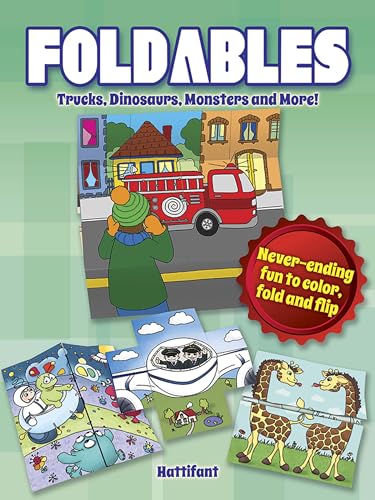 Foldables -- Trucks, Dinosaurs, Monsters and More!: Never-Ending Fun to Color, Fold and Flip (Dover Kids Activity Books) image 2
