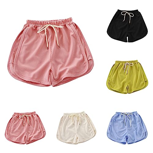 Moonker Toddler Girls Baggy Sweat Shorts Lightweight Relaxed Drawstin Elastic Waist Athletic Shorts Summer3