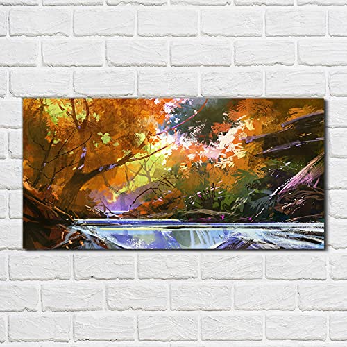 Décoration murale design avec impression sur verre acrylique 100x50cm nature