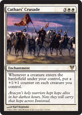 Amazon.co.jp: MTG 英語版 AVR-EN010 Cathars' Crusade 聖戦士の進軍