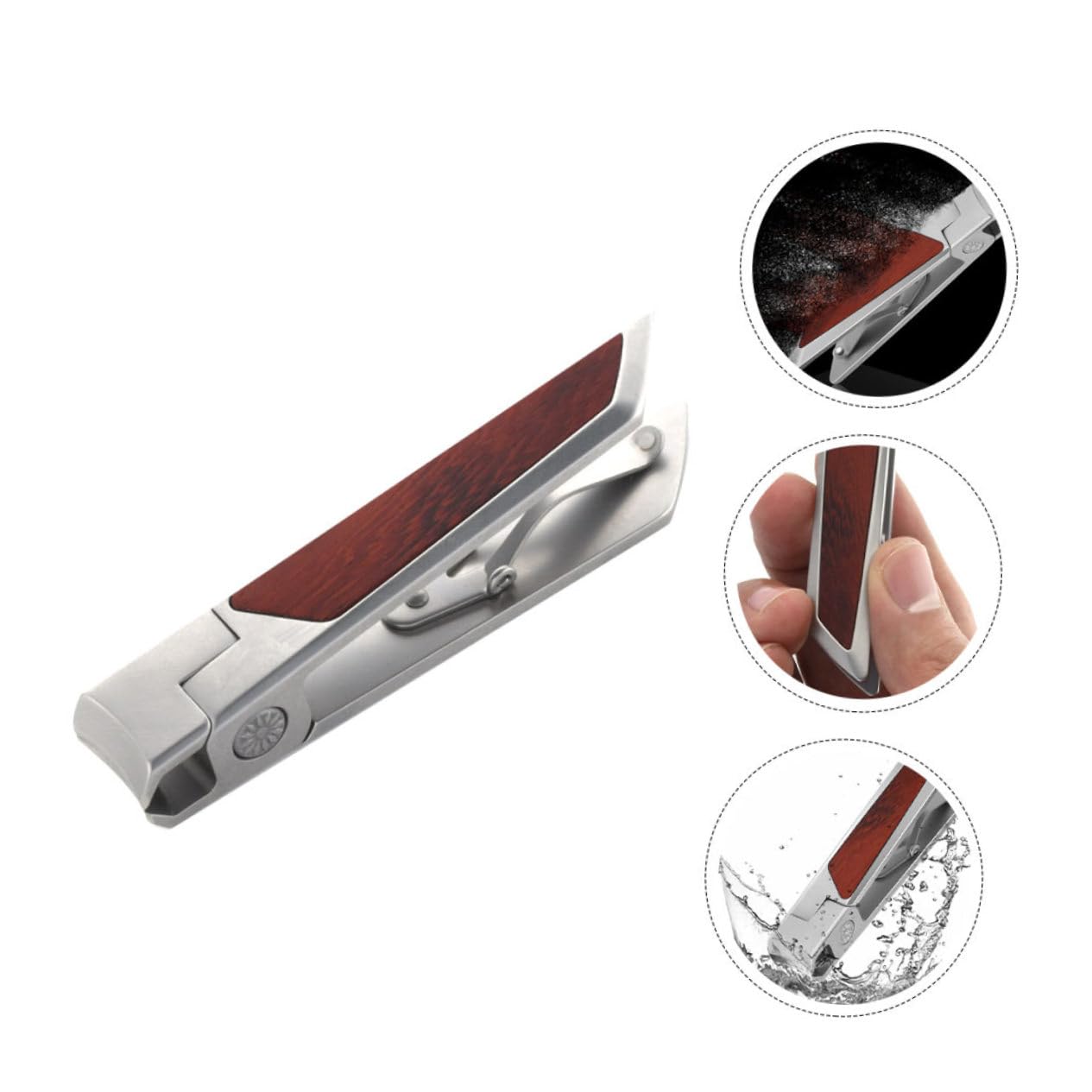 POPETPOP Tagliaunghie per Manicure Professionale e Uso Domestico in Acciaio Antiruggine Apertura Larga Design Resistente per Unghie Spesse