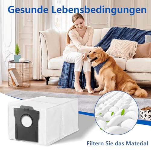 14 Staubbeutel für Mova P50/Dreame l40s pro ultra/L10s Ultra Gen 2/Gen 3/X50 Ultra Complete,für Dreame X40/L10/X20/X30/L50/Aqua10 Ultra,für Mova P50/Z60/P10/E30/V50 Roboter Staubsauger,Ersatz Zubehör