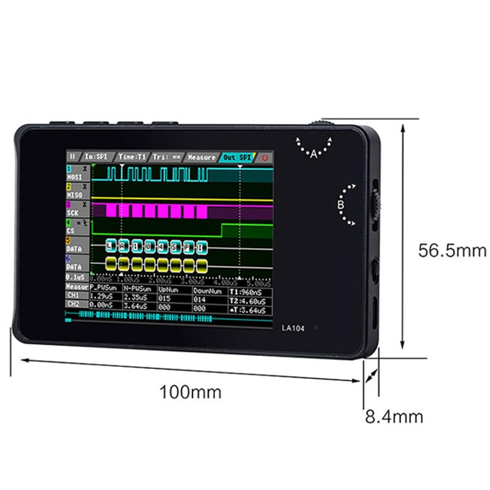 Digitaler Logikanalysator LA104, 4-K-Oszilloskop, SPI IIC, UART, programmierbar, maximale Abtastrate von 100 m, Sa/S