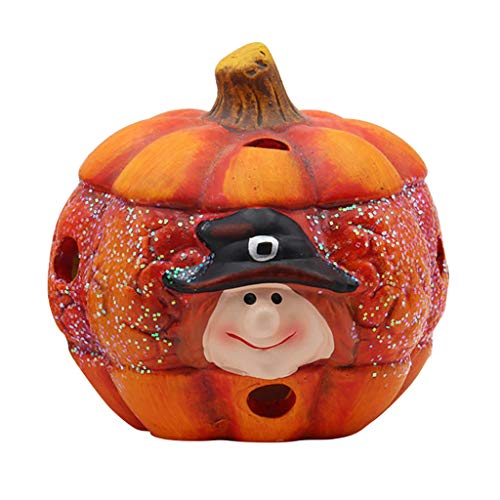 3D Table Lamp Pumpkin/Witch Lamps Halloween Nightclub Bar Scene Decoration Pumpkin Light Large Festival Decor Props for Halloween Party Decor Lamp Pumpkin Shape Funny Gift (Pumpkin C)