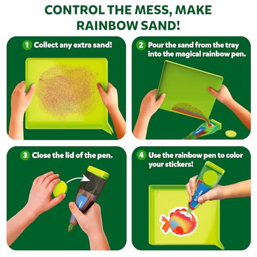 Skillmatics Sand Art Activity - Mess-Controlled DIY Animal Craft Kit with 50+ Colorful Stickers, Creative Arts & Crafts for Kids, Fun Hands-On Activity, Gifts for Ages 4, 5, 6, 7, 8, 9, 10