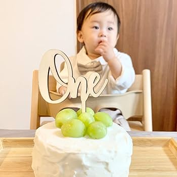 Amazon.co.jp: regalo 1歳 ケーキトッパー 木製 ケーキ飾り