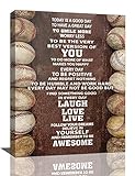 Inspirational Baseball Wall Art Sport Theme Pictures Wall Decor Canvas Prints Framed Modern Motivati