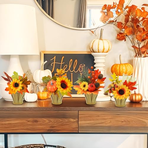 Uieke-4PACK-Fall-Fake-Potted-Plants-Small-Fake-Plants-Mini-Artificial-Faux-Plants-with-Wooden-Pots-for-Bathroom-Shelf-Harvest-Wedding-Thanksgiving-Table-Centerpiece-Home-Office-Desk-Plant-Decor