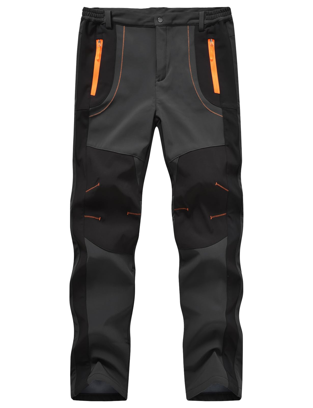 YSENTO Pantaloni da trekking da uomo, impermeabili, in softshell, antivento, con calda imbottitura, per lo snowboard, per l'inverno