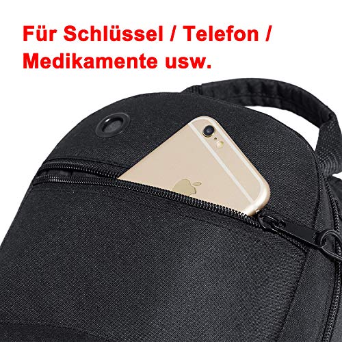 iGuerburn Rucksack für Größe D Tank (2.0L) Sauerstoffflasche O2 Sauerstoff Tank Tasche Träger für Zylinder (Schwarz)
