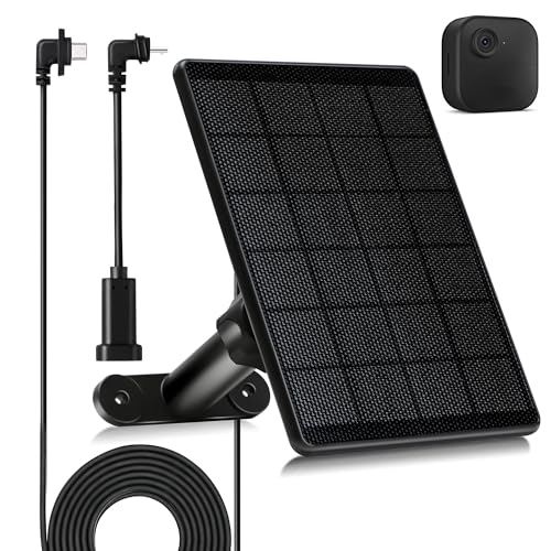 Solar Panel for Blink Outdoor 4(4th Gen)/Blink Outdoor(3rd Gen) XT3 and Blink XT2/XT Camera,6W Solar Charger for Blink with 360° Adjustable Mount 5.9in to 8.7in,9.84ft Outdoor Power Cable,Waterproof