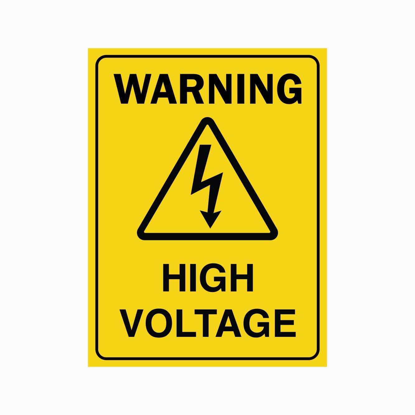 WARNING HIGH VOLTAGE Sign Workplace Metal Tin Sign 8 x 12 inch for Industrial & Commercial Series