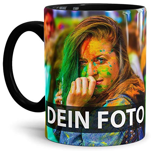 Tasse selbst individuell gestalten/Personalisierbar mit eigenem Foto Bedrucken/Fototasse/Motivtasse/Werbetasse/Firmentasse mit Logo/Innen & Henkel
