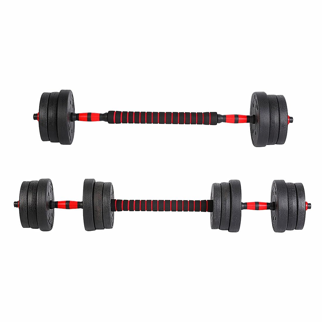 Set Pesi 3-in-1 regolabile 25 kg - Manubri, Bilanciere e Kettlebell Multifunzione - Kit Pesi Componibili per Home Fitness e Palestra - Impugnatura Antiscivolo e Barra Imbottita