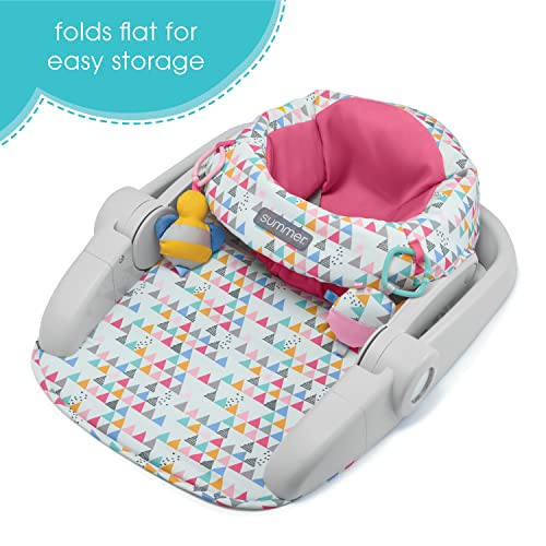 Ingenuity 13953 Summer Infant Learn-To-Sit 2-Position Floor Seat (Funfetti Pink) – Sit Baby Up In This Adjustable Baby Activity Seat Appropriate thumb #3