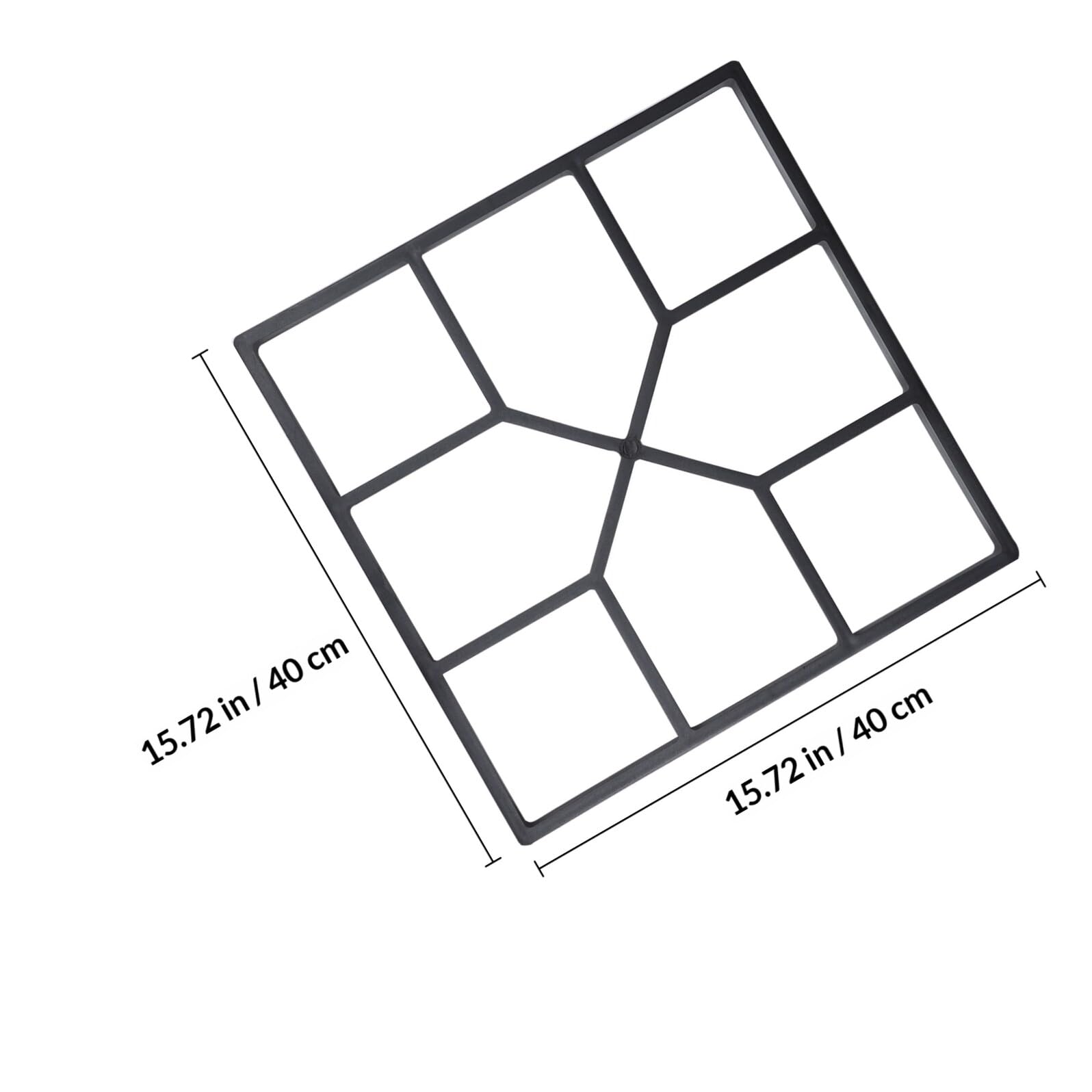 Lot de 2 Moules en Plastique Réutilisables pour Pavage de Jardin, Faciles à Nettoyer, Moules à Dalles pour Création de Chemins DIY