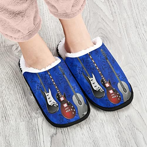 Music Guitar Instruments Guitarist Musical Song Slippers for Women Men Funny House Slippers On House Shoes Indoor Outdoor-L | Image 2