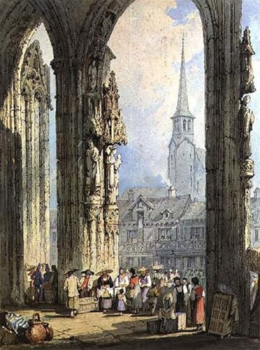 Pintura sobre lienzo Scena dal portico di una chiesa de Samuel Prout para regalo cultural