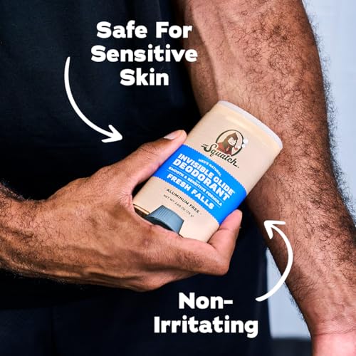 Dr. Squatch Invisible Glide Natural Men’s Deodorant – Smooth Glide, No Stains – Aluminum Free Deodorant Men – Safe for Sensitive Skin – Fresh Falls + Wood Barrel Bourbon – 2.65oz (2-Pack) - Image 6