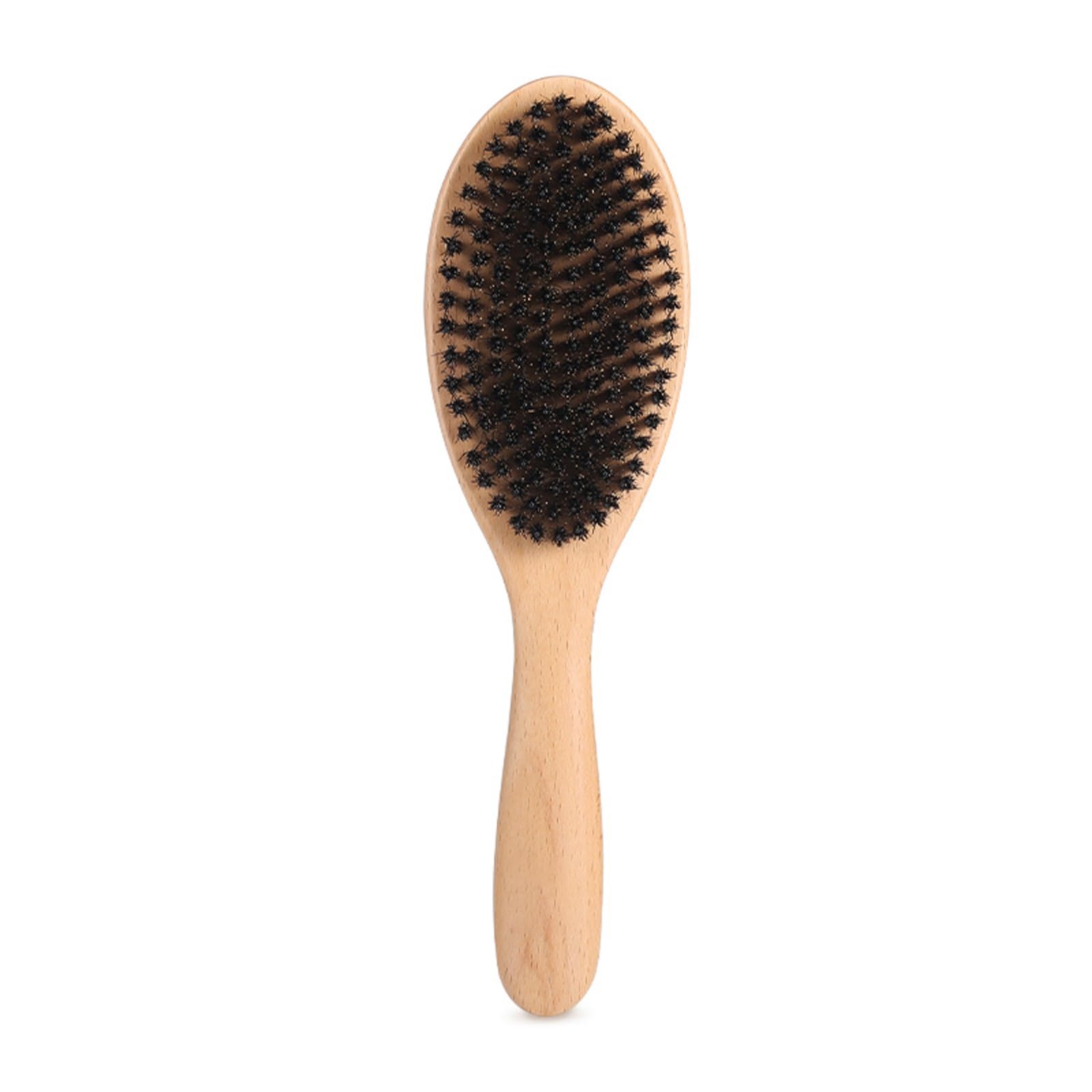 Cepillo for el cabello, cepillo for el cabello con cerdas de jabalí, cerdas naturales suaves for cabello fino y fino, restaura el brillo y la textura