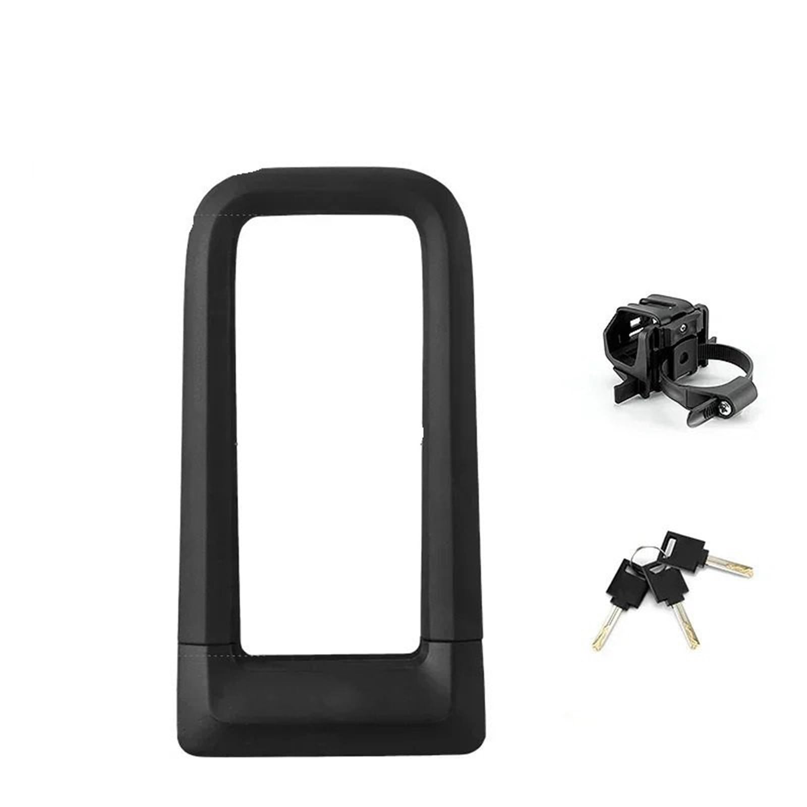 Motorcycle Handlebar Lock Bike Lock Silicone U-Shaped Resistant to Hydraulic Shear Motorcycle Anti-Theft Motorbike Lock Security(RKS626-BK)