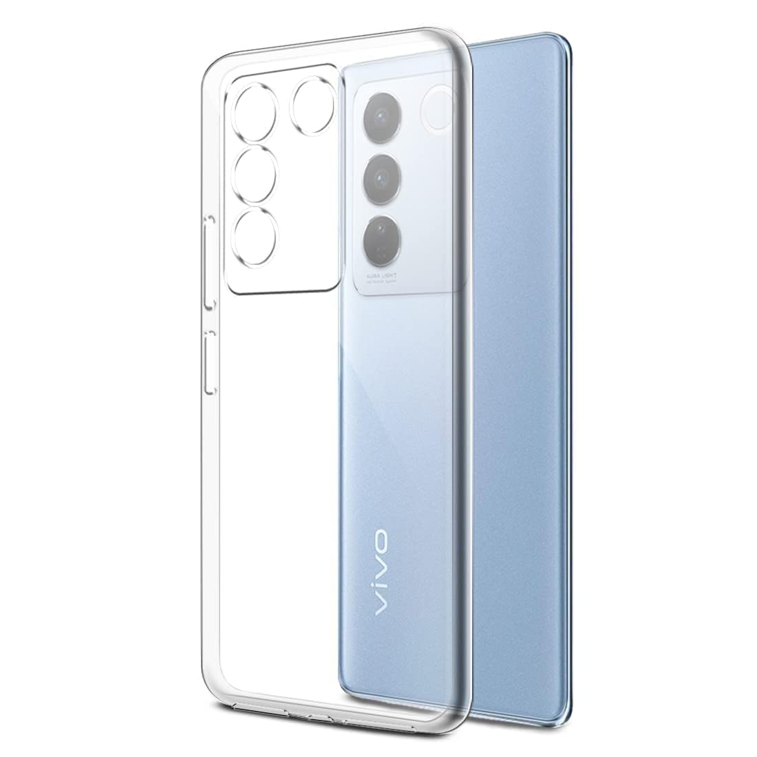 for Vivo V27, Vivo V27 Pro 5G Premium Transparent Soft Silicon Back Cover [Transparent]
