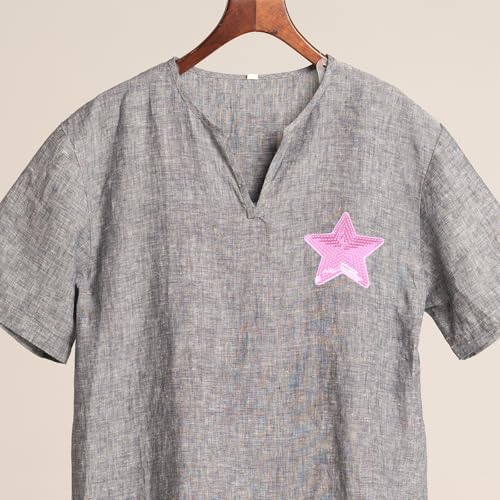 Healifty IRNGR1137IENV11AZ 10Pc Star Iron On Patches Sequin Star Embroidered Decorative Applique Badge Patch Star Sequins thumb #6