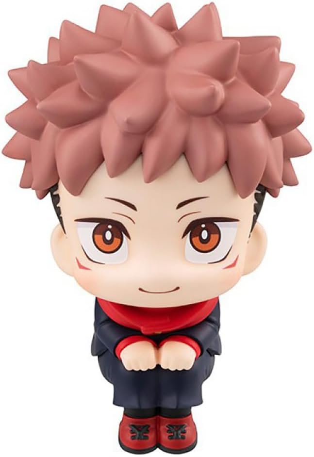 Statue,Handheld Q Version Ltadori Yuji, Satoru Gojo Anime Peripheral Twisted Egg Car Doll Decoration (Q version Itadori Yuji)