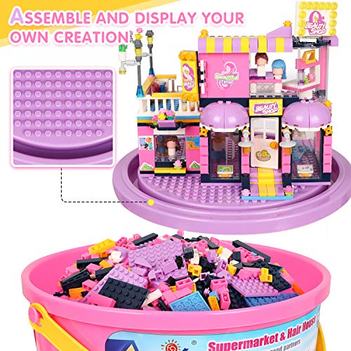 EP EXERCISE N PLAY Friends Supermarkt Spielzeug, Friends Friseursalon Bausteine Set, STEM Lernen Rollenspielfähiger… – Bild 6