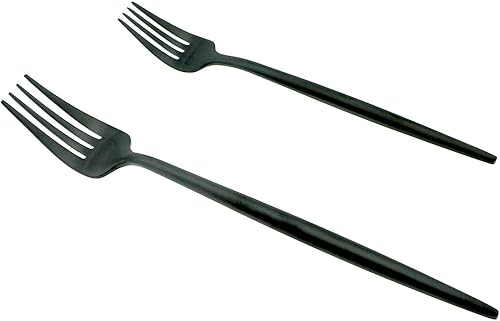 Miniatura 7 de JASHII Juego de cubiertos de acero inoxidable 1810 de 20 piezas, color negro mate, tenedor de cena, tenedor de ensalada, cuchara de postre, servicio