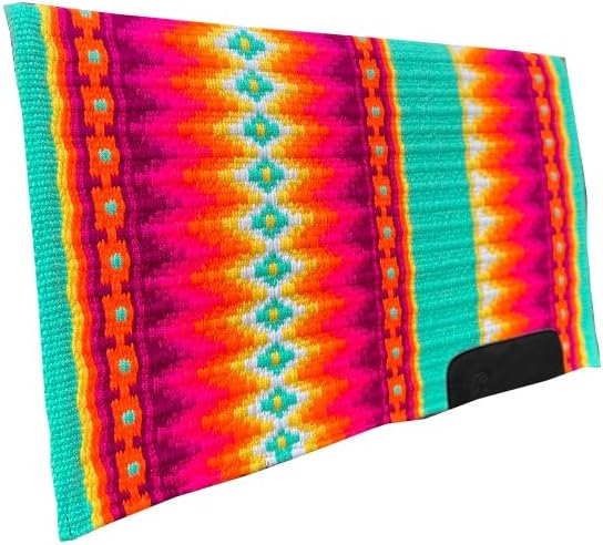 HUMAYL Saddlery Saddle Pad/Blanket for Horses Western Show Horse Saddle Blanket New Zealand Design Handmade Wool Saddle Blanket Top Wool Saddle Pad Regular Size : 34" L x 36" W x 1" inches PAD0359