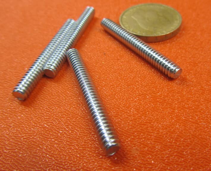 Zinc Plated Steel Fully Threaded Stud RH 10-24 Thread Size x 1.50" Length 50 Pcs