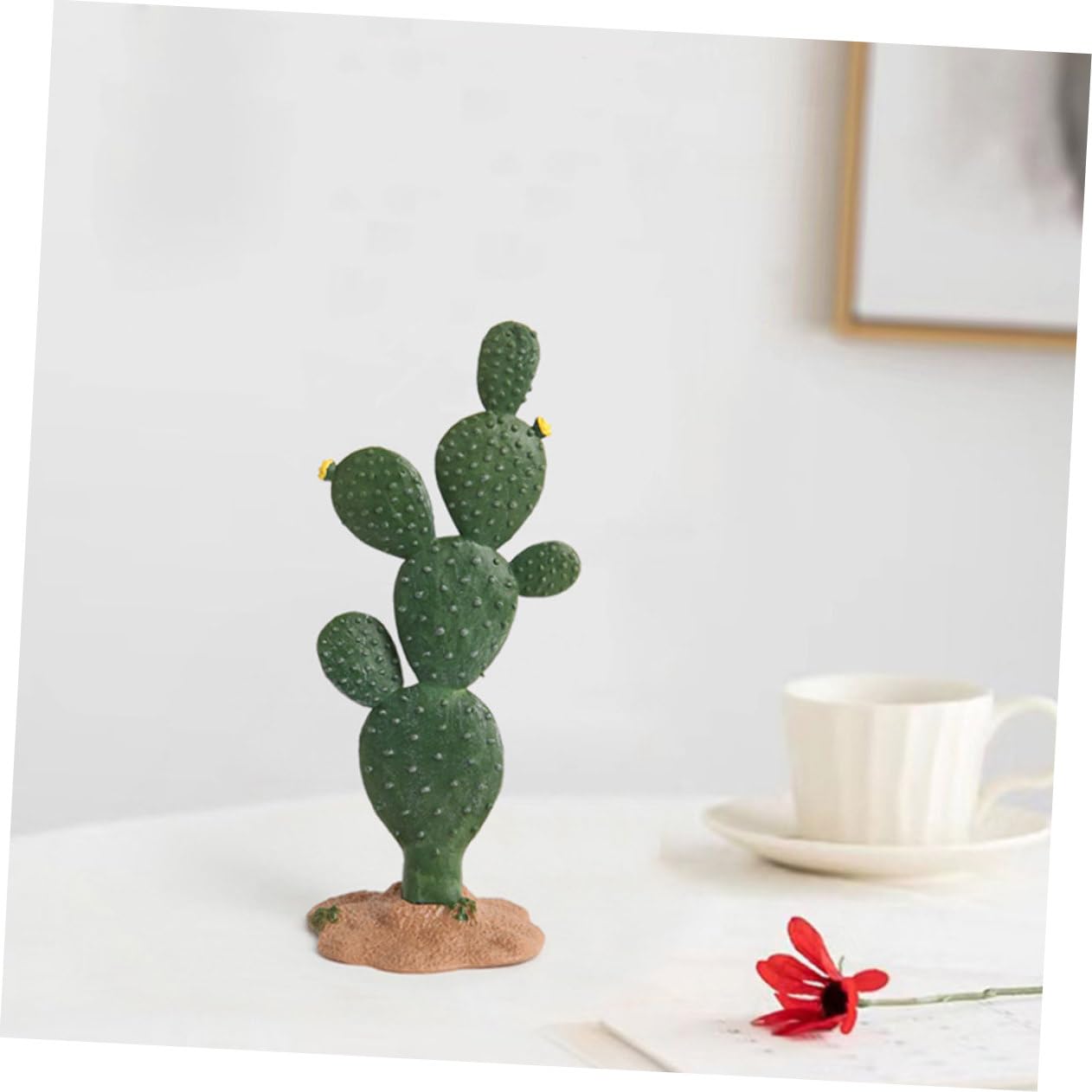ABOOFAN 5 Juegos De Estatuas De Cactus para Jardín Adornos Simulados Figuras De Cactus Ligeras Y Portátiles 3 Piezas X 5
