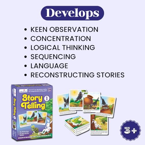 Creative's Story Telling 1 – Educational Picture Story Game for Kids Ages 3 & Up | Develops Sequencing, Logic, Observation & Language Skills | Preschool Learning Toy- Gift for Kids