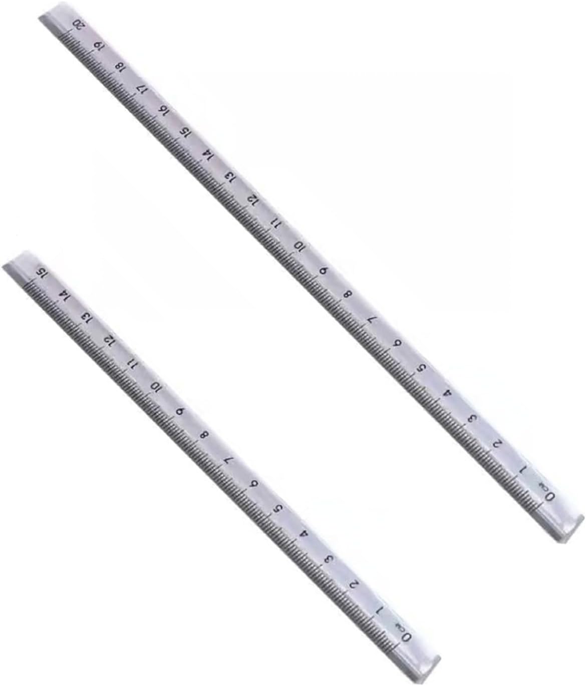 2Pcs Clear Triangular Scale Ruler 15cm 20cm Drawing Ruler Geometry Tool for Measuring Engineering Drawing School Math Measuring Tools