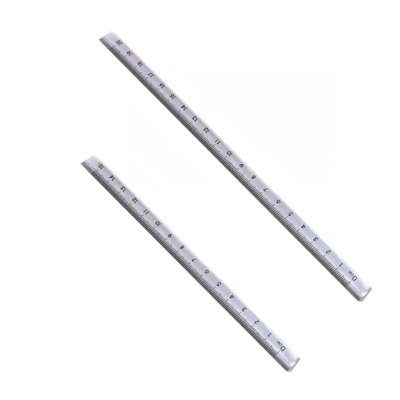 2Pcs Clear Triangular Scale Ruler 15cm 20cm Drawing Ruler Geometry Tool for Measuring Engineering Drawing School Math Measuring Tools