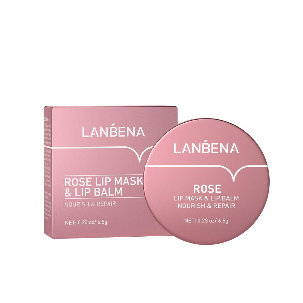 LANBENALip Mask Rose Lip Scrub Cream for Moisturizing Improving Lip Dull Skin Removing Dead Lip Skin and Lines Boosting Elasticity (Rose)