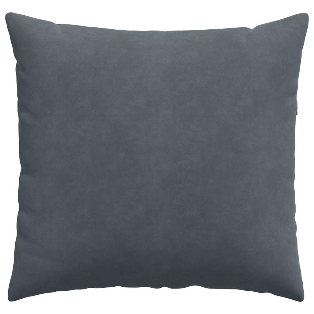 Cuscino decorativo corda 45x45 cm set 2 pezzi grigio scuro chiusura lampo imbottitura poliestere