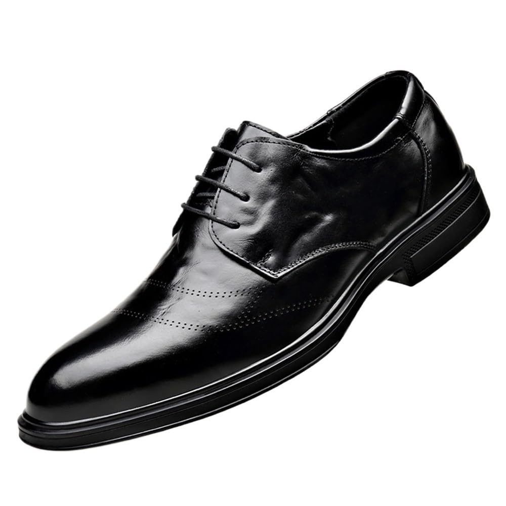 Mens Wedding Shoes for Groom Business Formal Dress Oxfords Spring Arrival Classic Lace-Up Leather Shoes for Suit