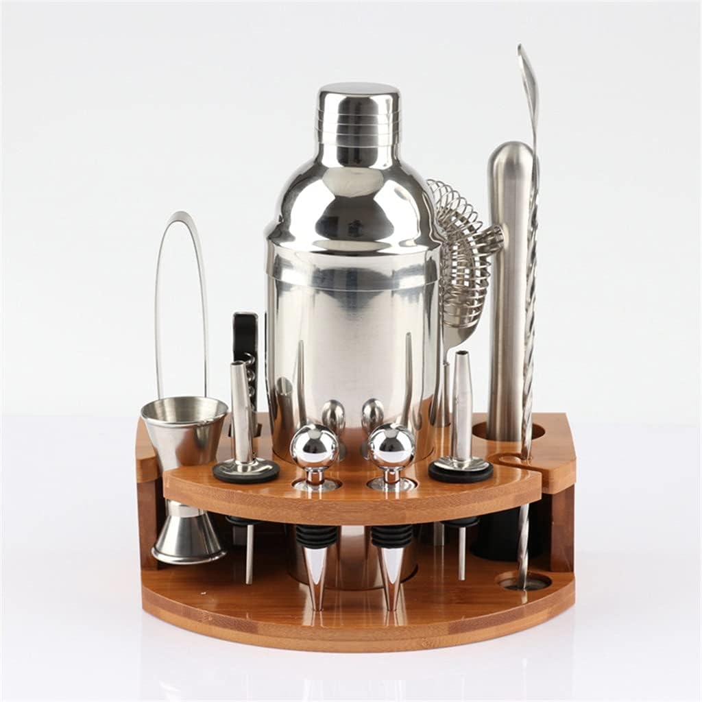 VIDI 12Pcs/Set Cocktail Shaker Set Bartender Kit with Stand Profession Stainless Steel Bartending Tools Home Bar Tool