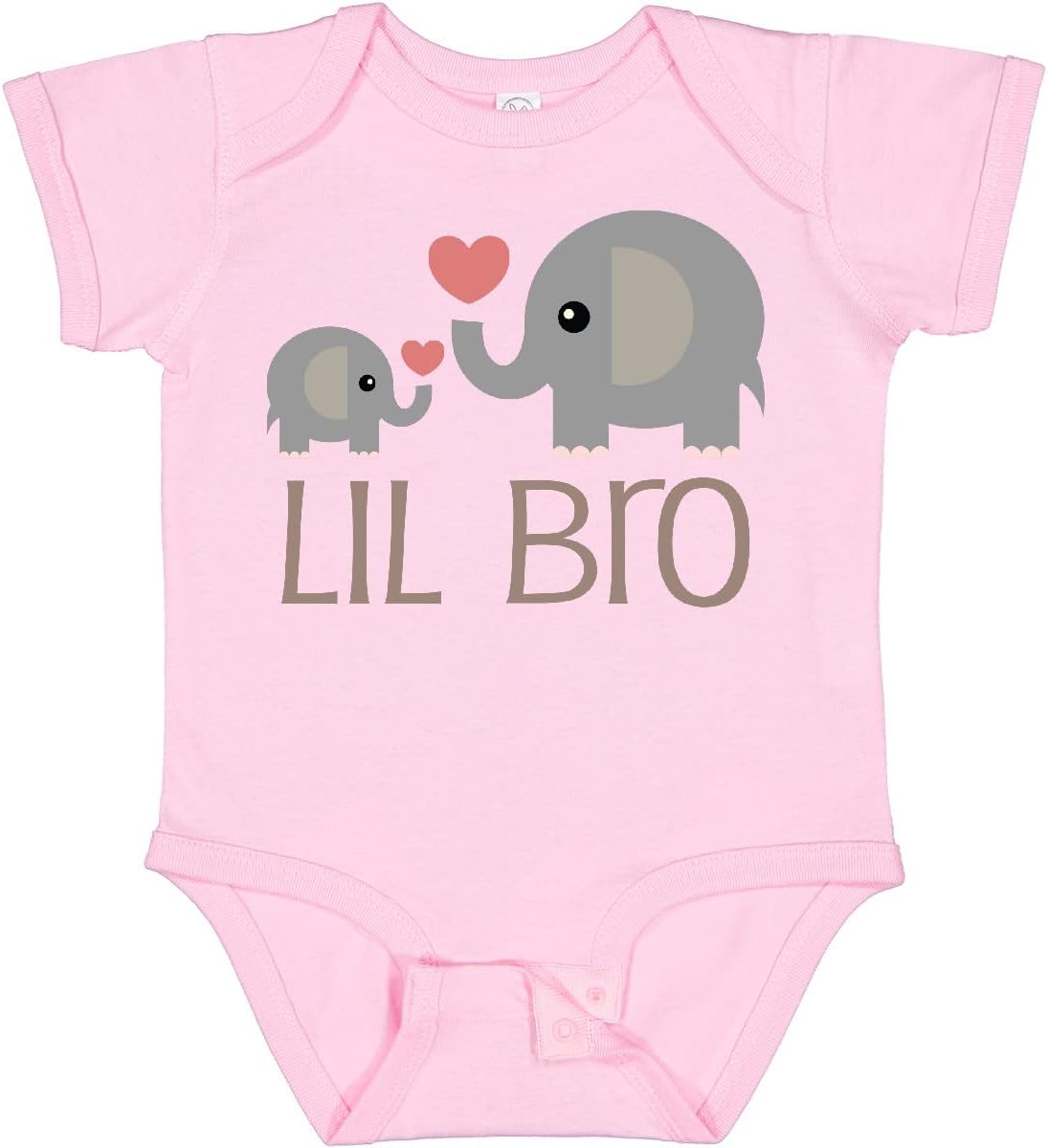 inktastic Lil Bro Matching Elephant Baby Bodysuit