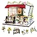 Cuteefun Kit Case in Miniatura da Costruire per Adulti, Miniature Casa delle Bambole Fai da Te con Mobili Copertura Antipolvere e Strumenti, Regali Creativi Artigianali (Negozio di Fiori)
