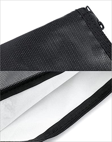 QWORK® Set of 2 Fireproof Document Bag Silicone Coated Fireproof Bag for Documents Passport, Money, Jewelry, Valuables - Image 4