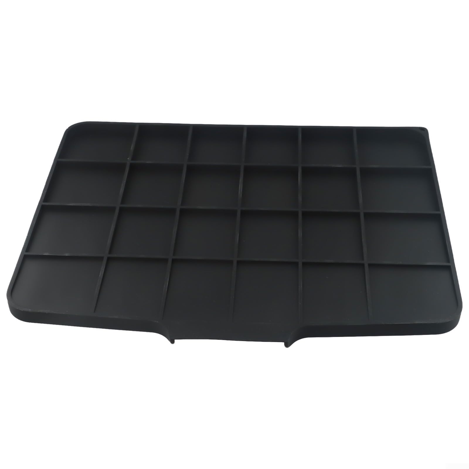 Alfombrilla de silicona para secar platos de cocina, ideal para vasos y ollas, borde de drenaje único para una gestión del agua sin esfuerzo (negro)