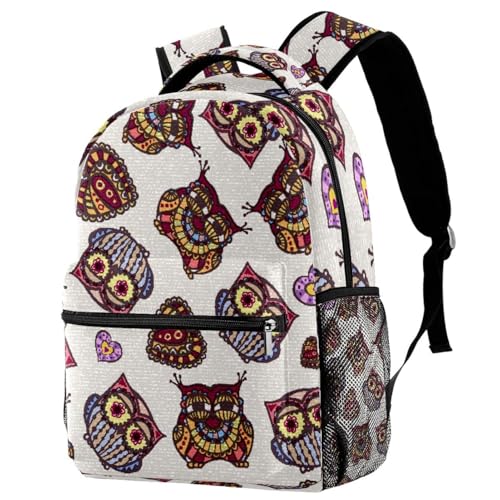 Sac à dos de voyage chouettes vintage pour déplacements urbains et étudiants