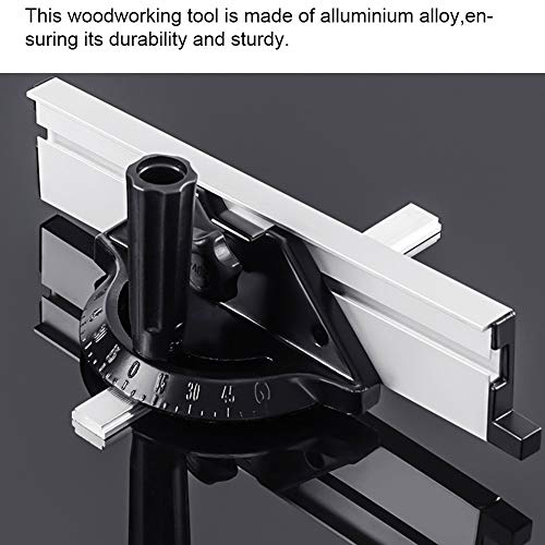 Table Saw Miter Gauge With Aluminum Miter Fence,Both Sides 60 Angle Adjustable,Be Used For Table Saws, Band Saws, Router Tables, Jointers(Black) #TOP3